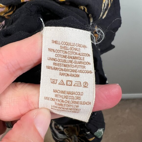 Free People Anita Printed Maxi Dress Size Small? Black Floral Tiered Boho - Picture 12 of 12